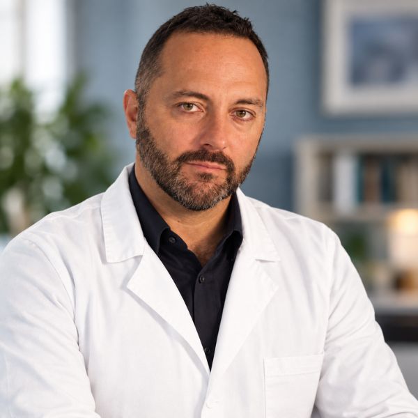 Il Dr. Marco Rendini nello studio podologico di Frascati
